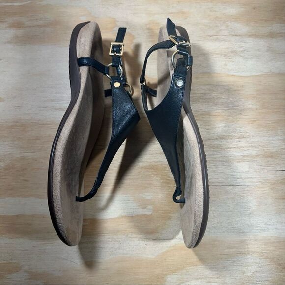 Vionic Kirra Black Leather T Strap Sandals Women’s Size 9.5 - Picture 3 of 7